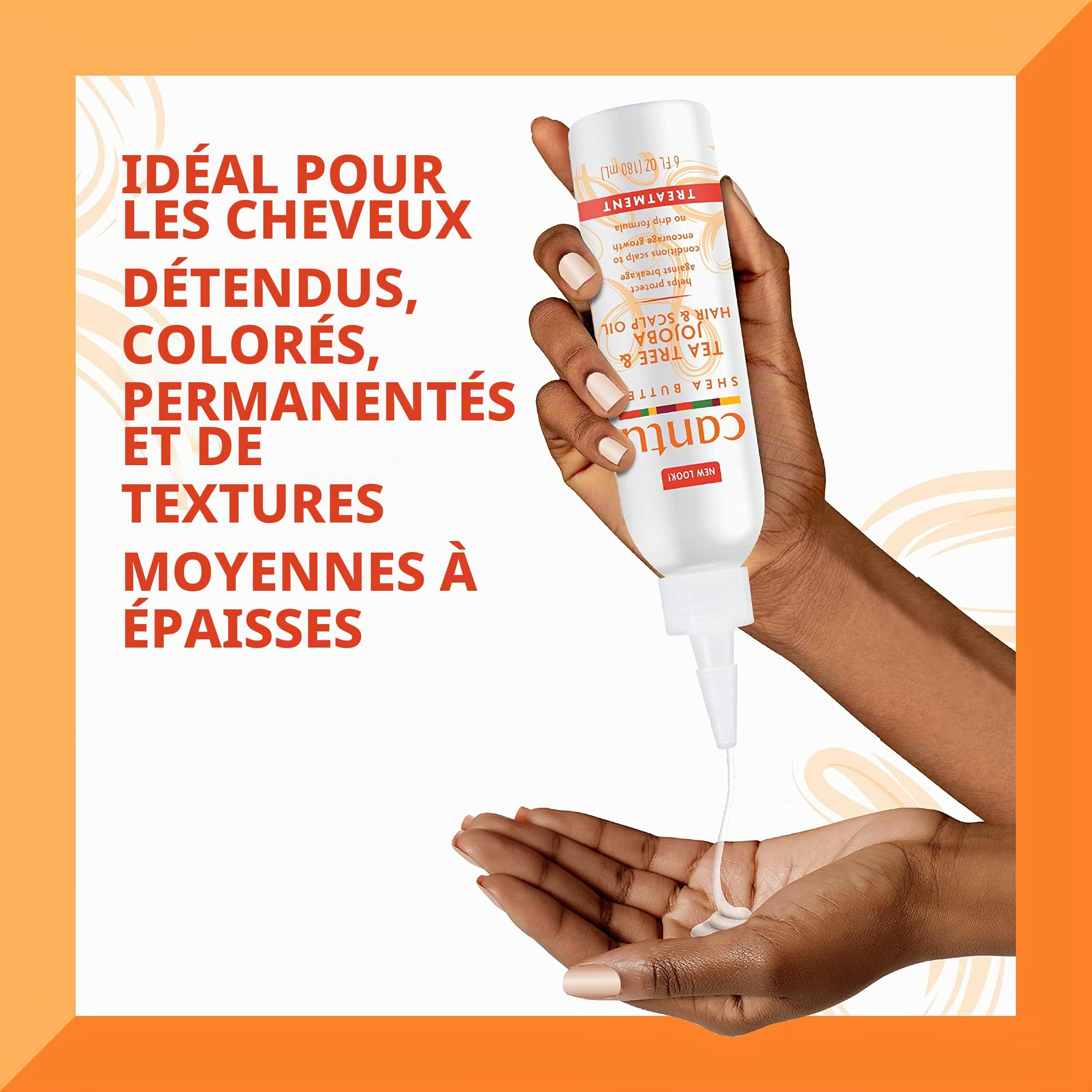 Cantu Classics Huile Tea Tree Jojoba cheveux bouclés crépus