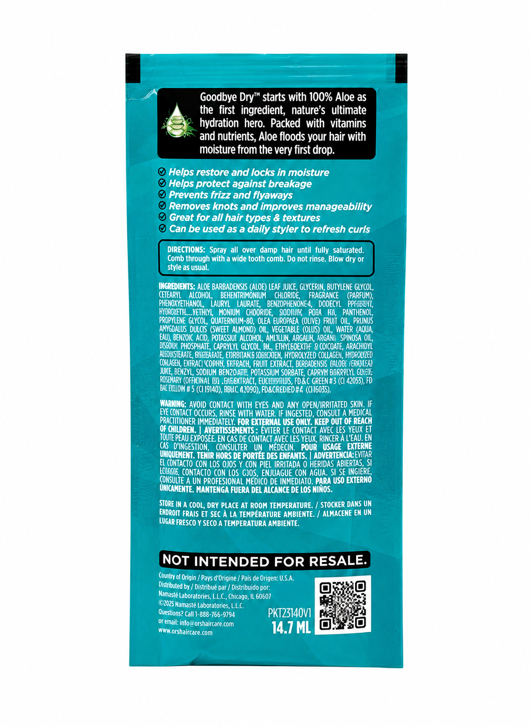 Organic Root Stimulator Goodbye Dry Leave-In soin sans rinçage 0.5 oz hydratation
