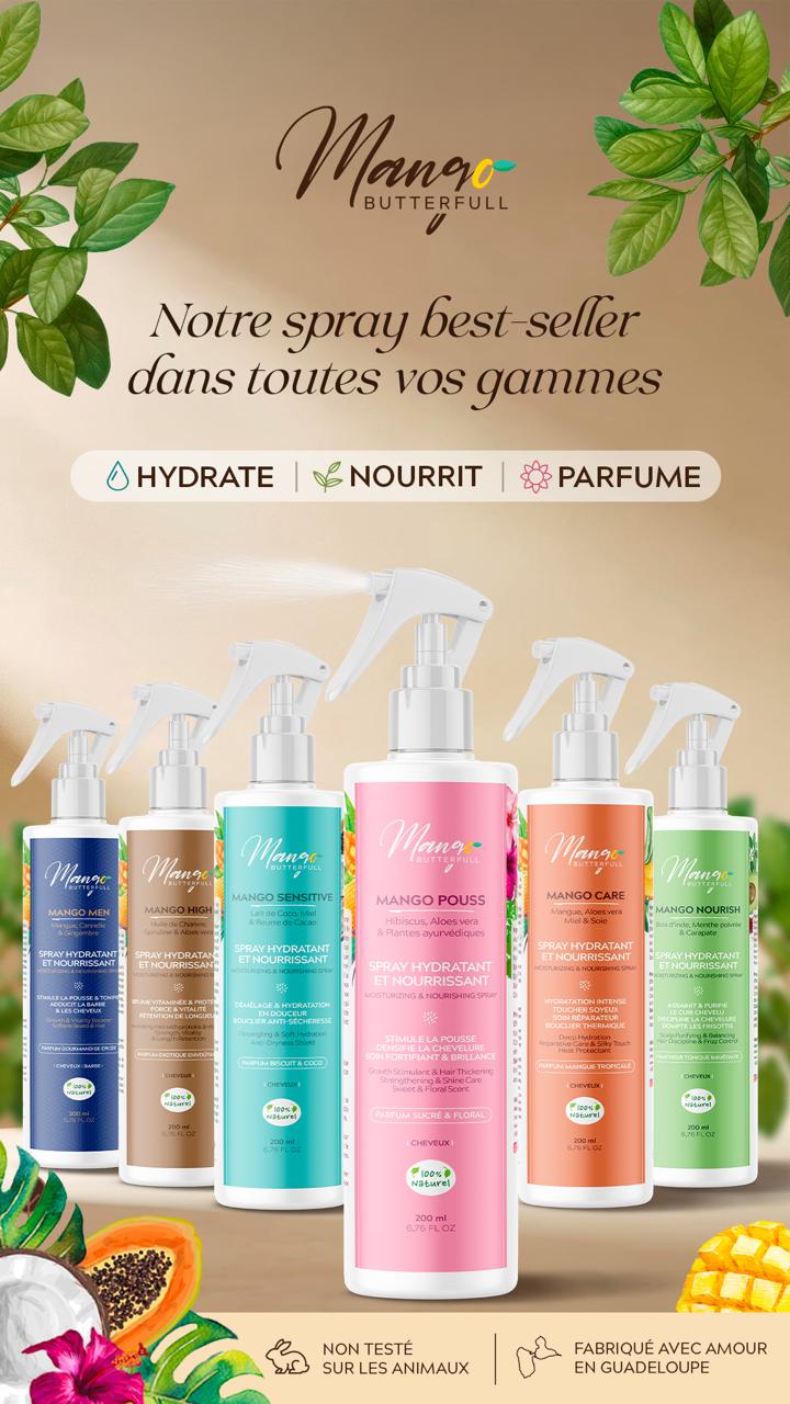 Mango Butterfull Mango Nourish spray hydratant 200ml menthe