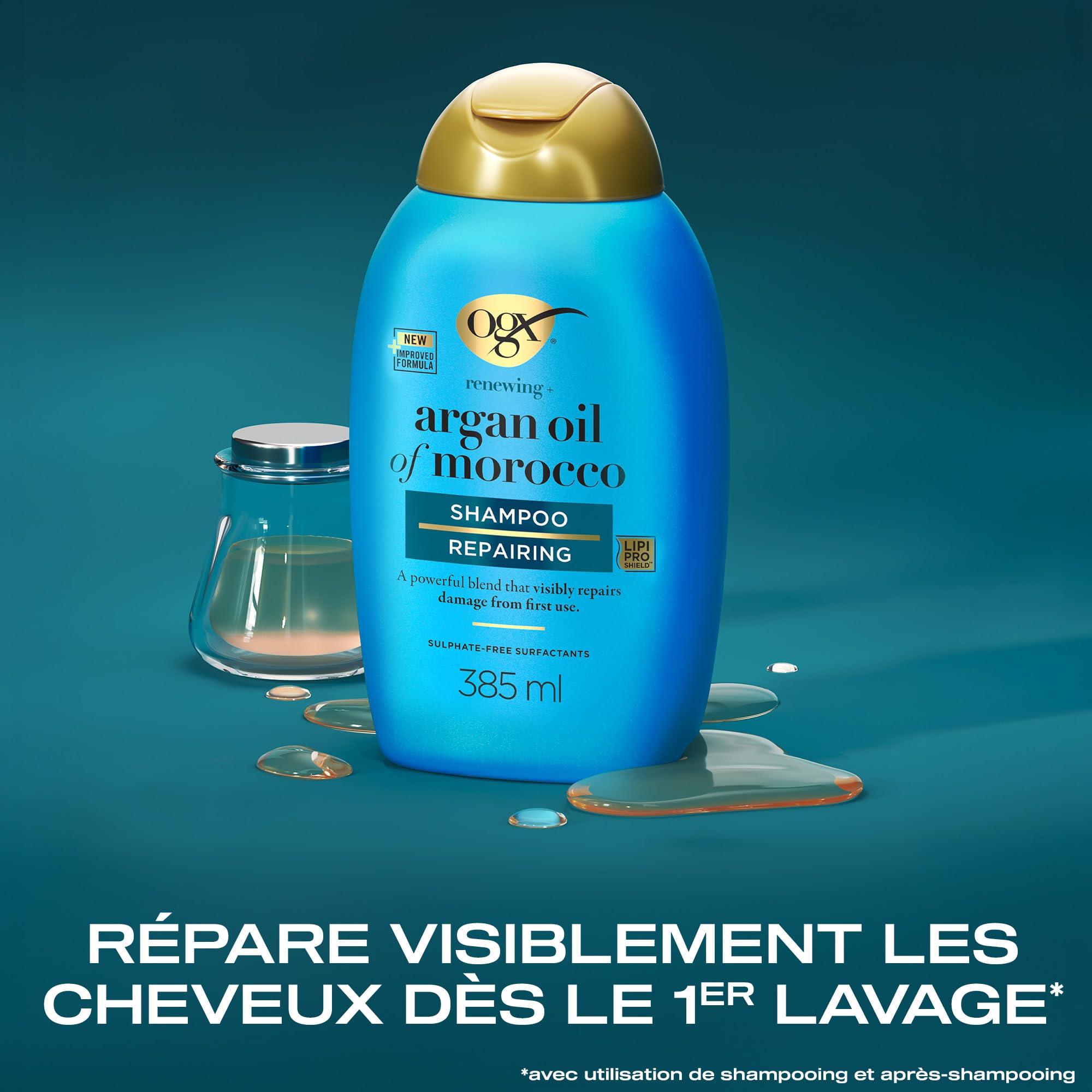 OGX Argan Oil of Morocco shampoing réparateur 385 ml Lot 1