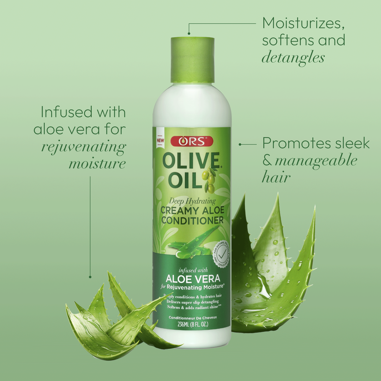 ORS Olive Oil duo shampoing + après-shampooing aloe 2x8 oz