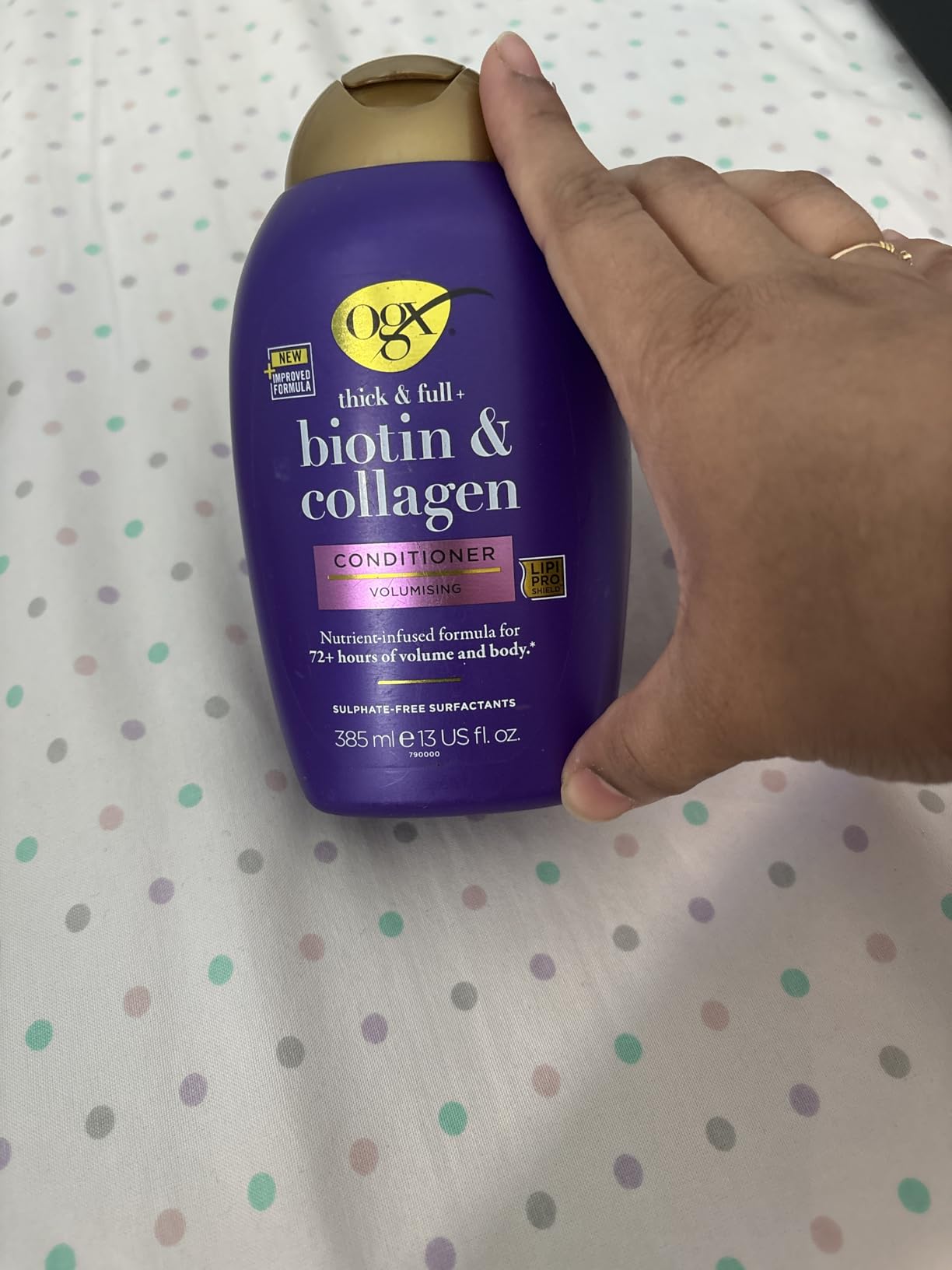 OGX Biotin & Collagen après-shampooing 385 ml volume fins