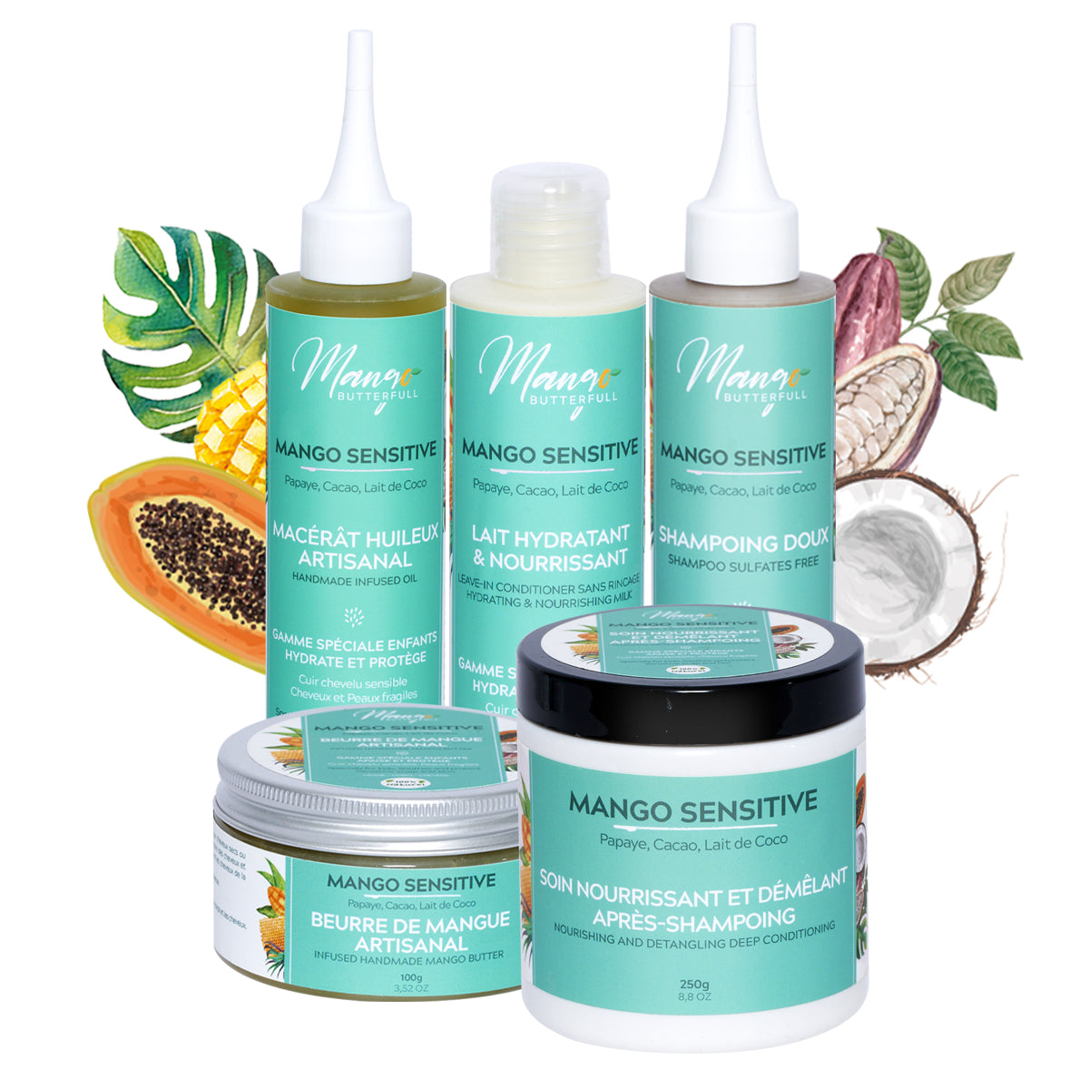 Mango Butterfull MANGO PACKS Pack Sensitive 6x100ml coco