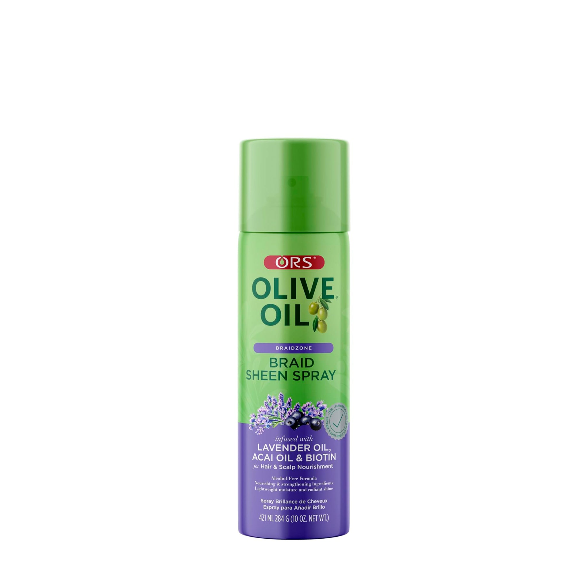 ORS Braidzone Braid Sheen Spray brillance 10 oz huile d'olive