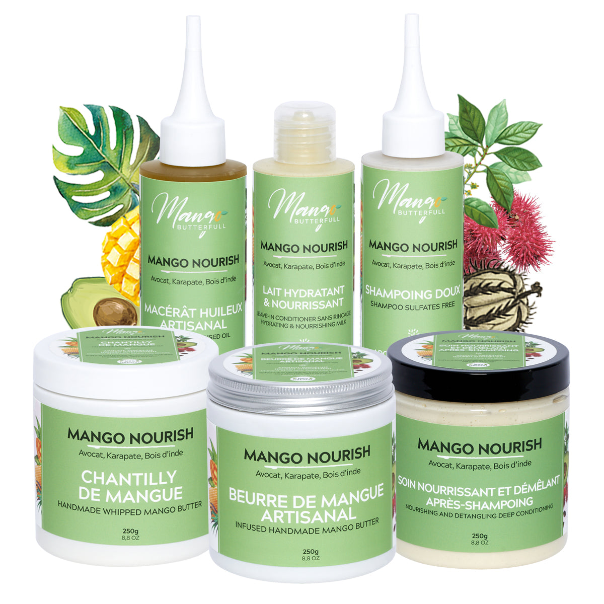 Mango Butterfull Mango Nourish pack routine 6x100ml locks