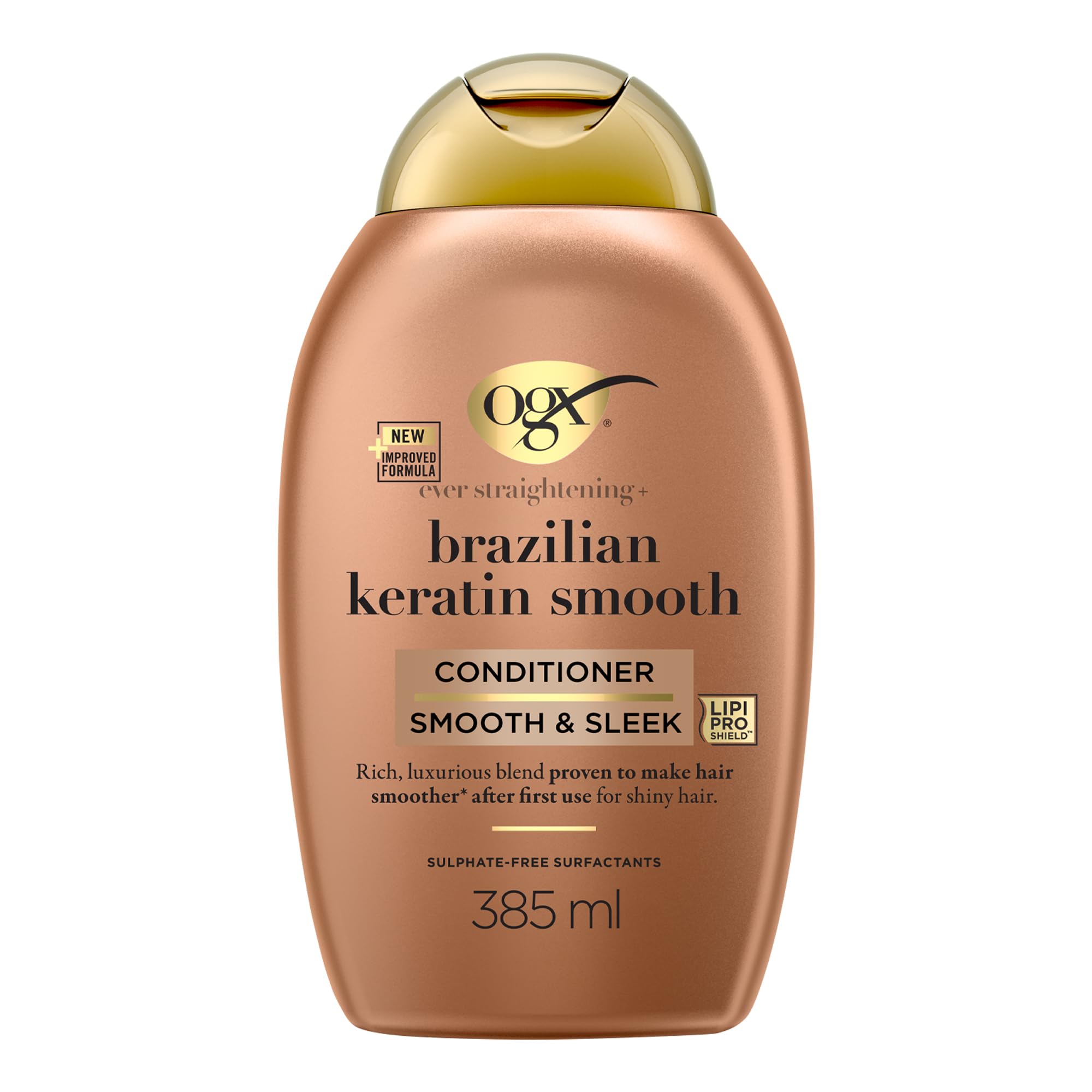 OGX Brazilian Keratin Smooth Après-Shampooing Lissant 385 ml Karité
