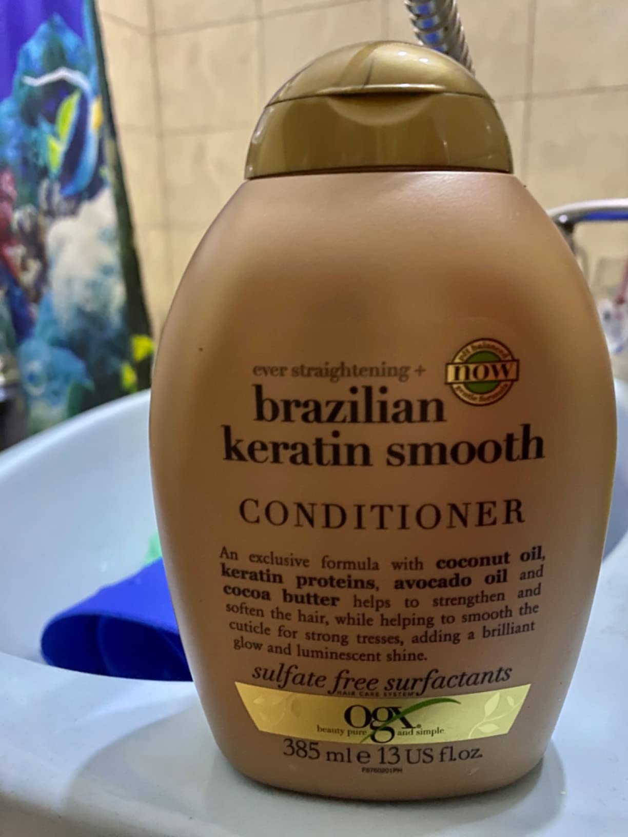 OGX Brazilian Keratin Smooth Après-Shampooing Lissant 385 ml Karité
