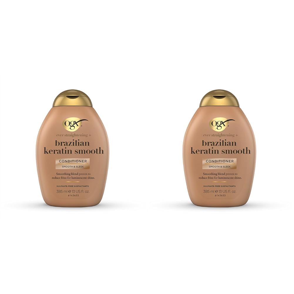 OGX Brazilian Keratin Smooth Après-Shampooing Lissant 385 ml Karité