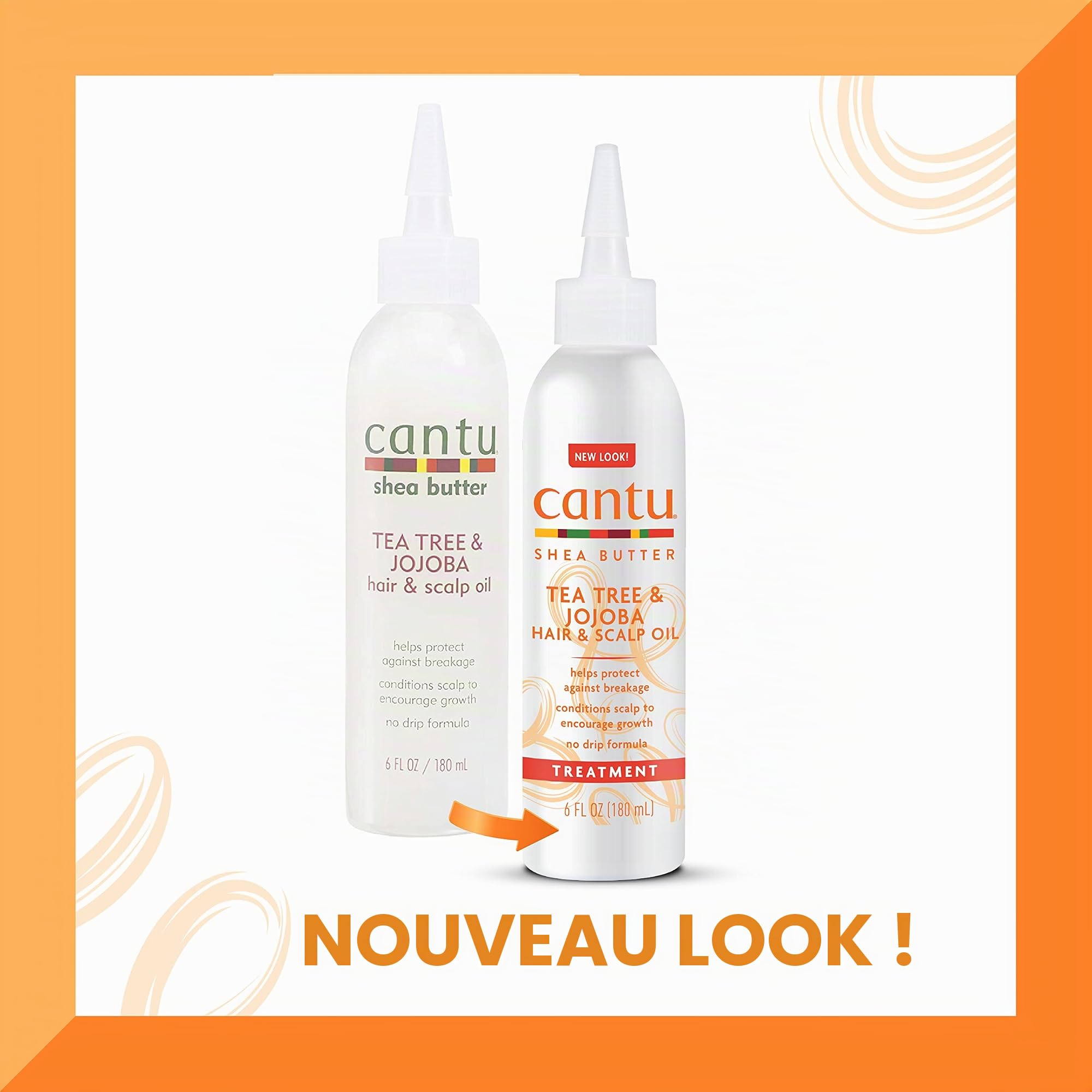 Cantu Classics Huile Tea Tree Jojoba cheveux bouclés crépus