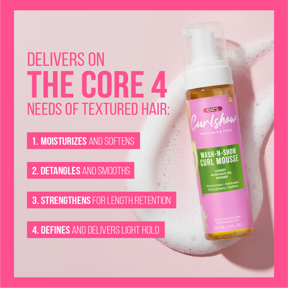 ORS Curlshow Wash-n-Show mousse boucles fixation moyenne 7 oz