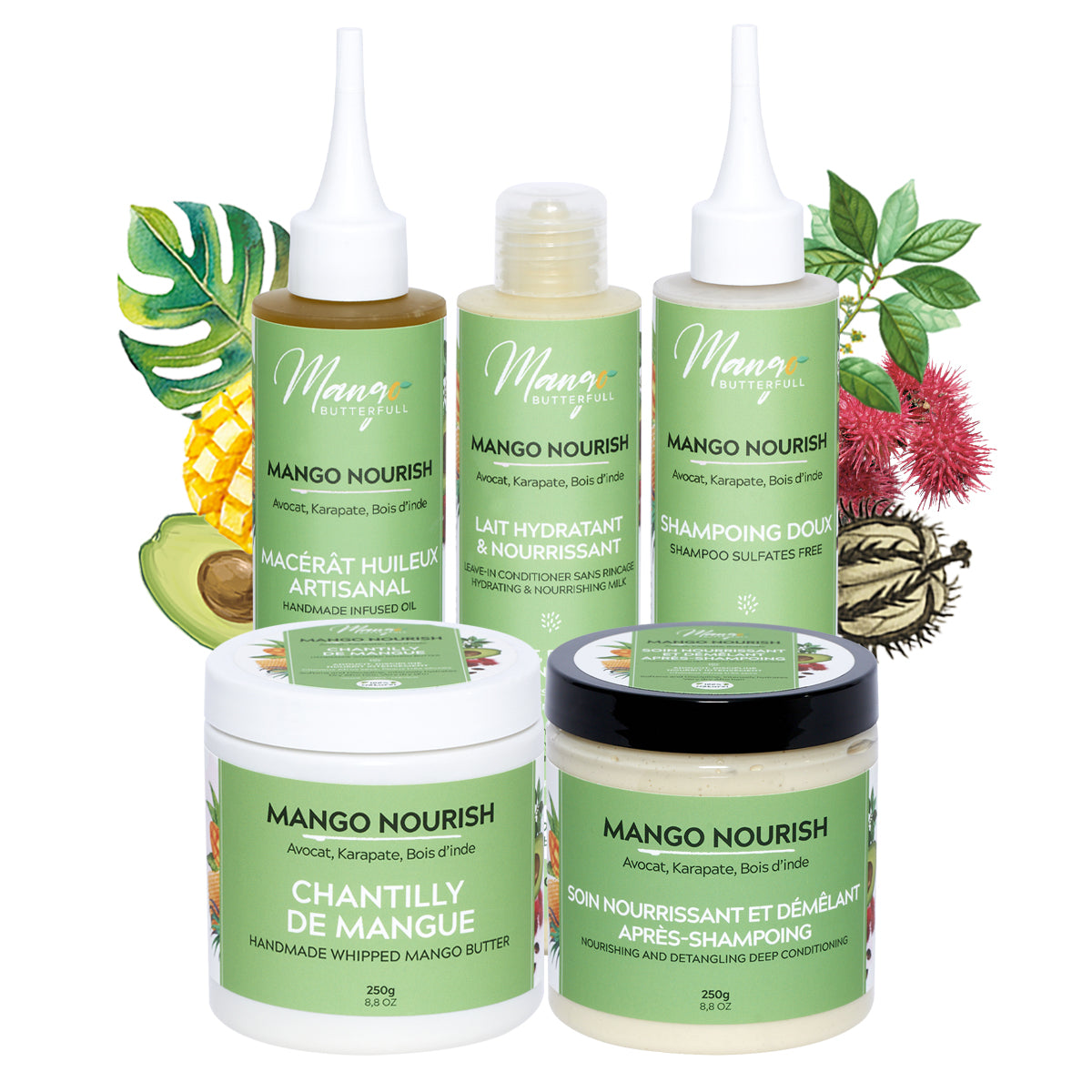 Mango Butterfull Mango Nourish pack routine 6x100ml locks